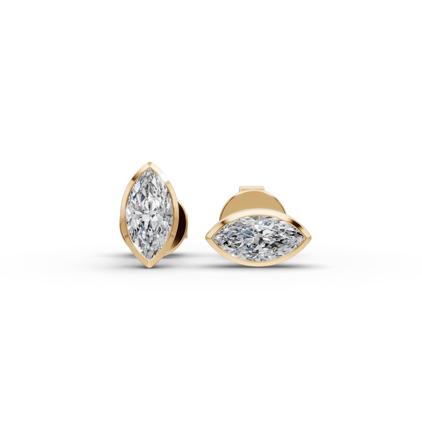 Regal Grace Marquise Lab-Grown Diamond Studs Earring in yellow gold