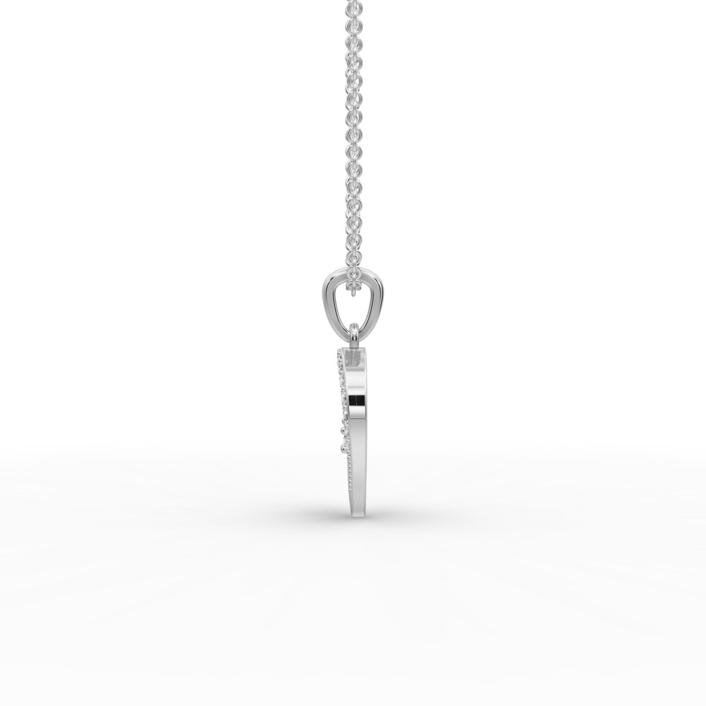 Brilliant Promise Twin Heart Lab-Grown Diamond Silver Pendant in silver