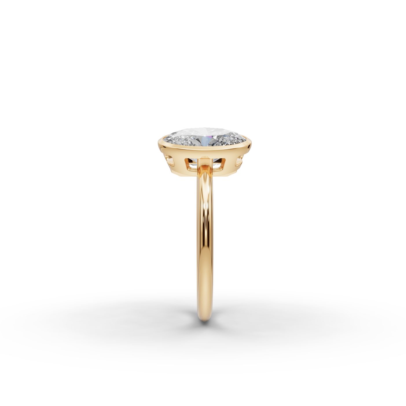 Morning Signature Emerald Lab-Grown Diamond Two Stone Toi Et Moi in yellow gold