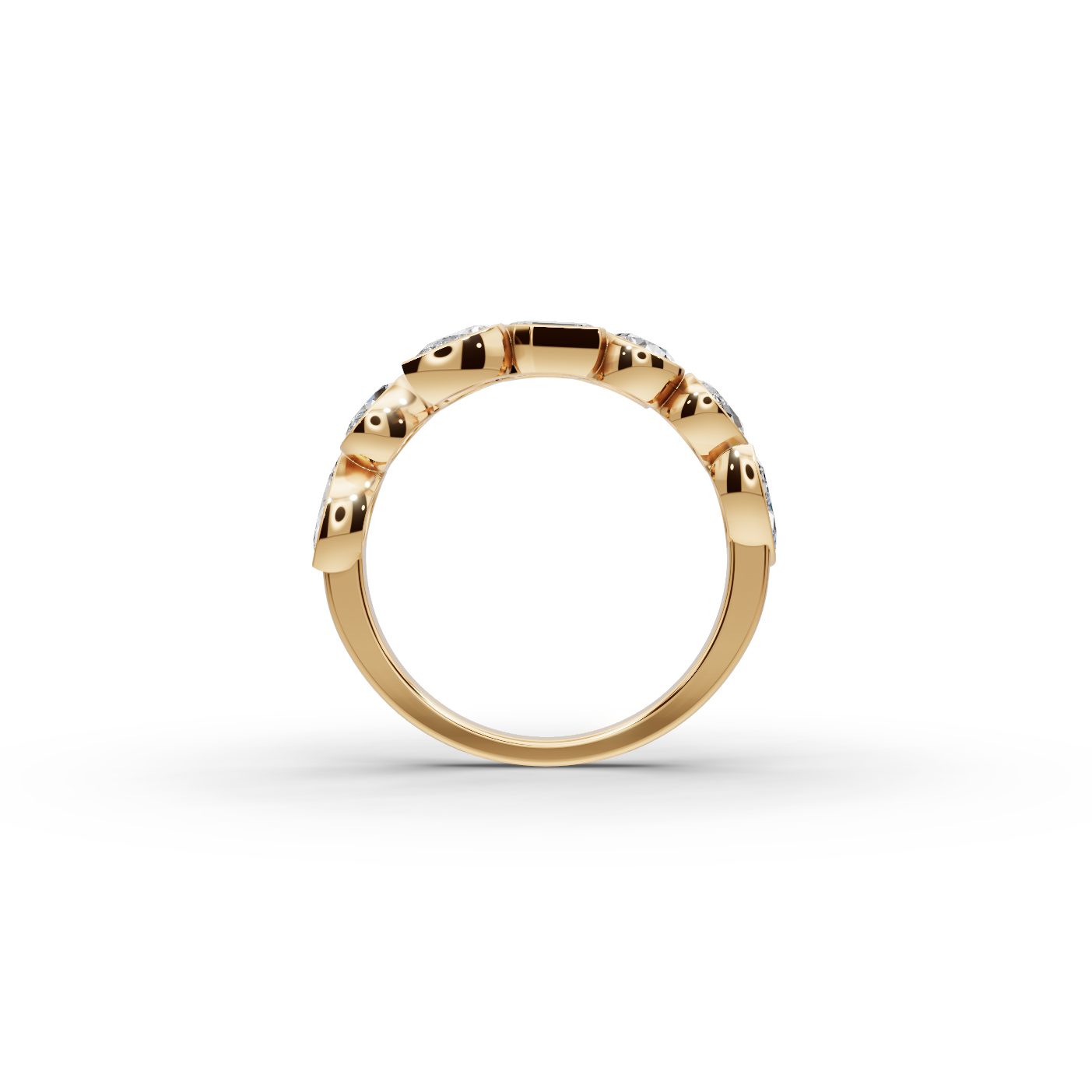 Enduring Muse Emerald Lab-Grown Diamond Cocktail Ring in yellow gold