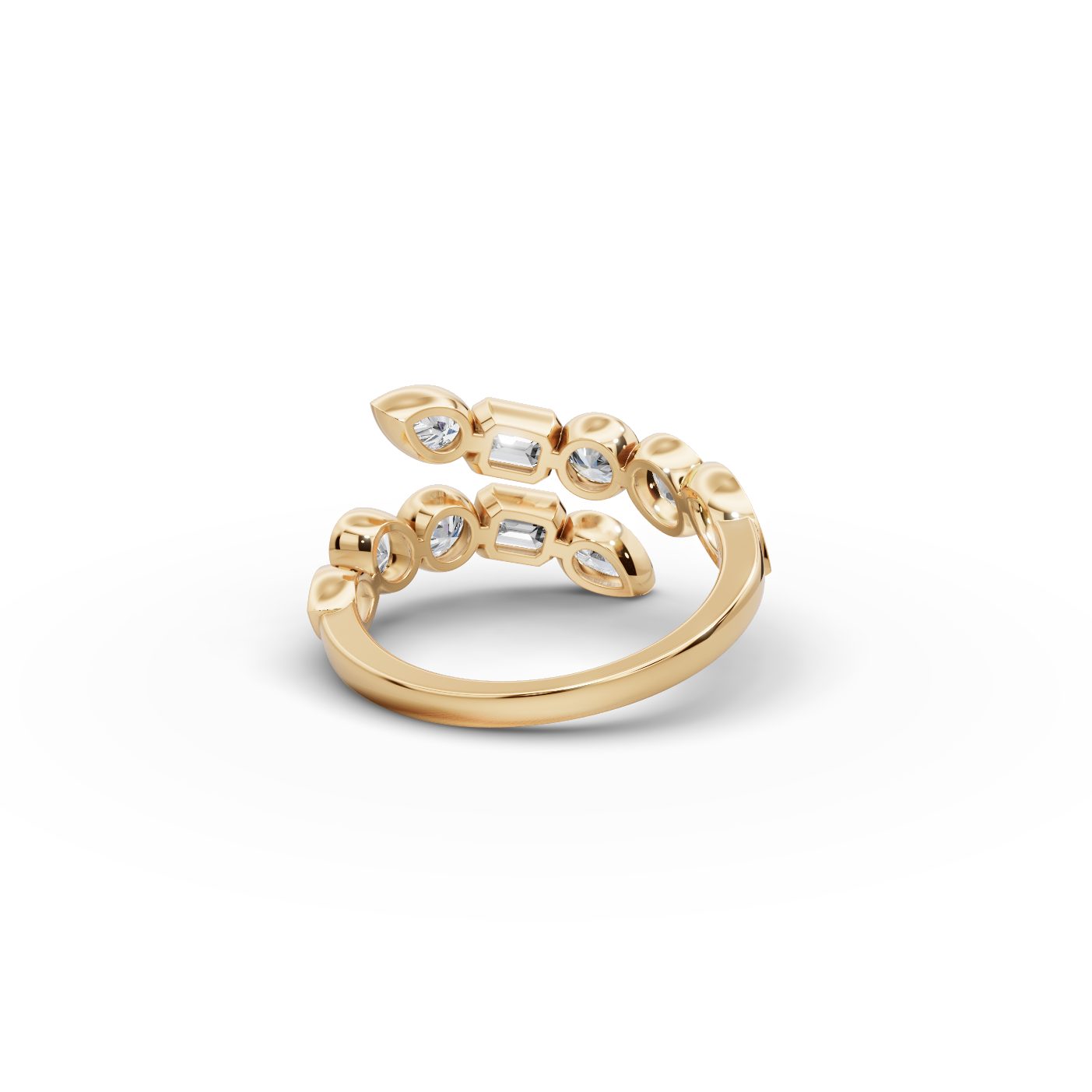 Enduring Muse Emerald Lab-Grown Diamond Cocktail Ring in yellow gold