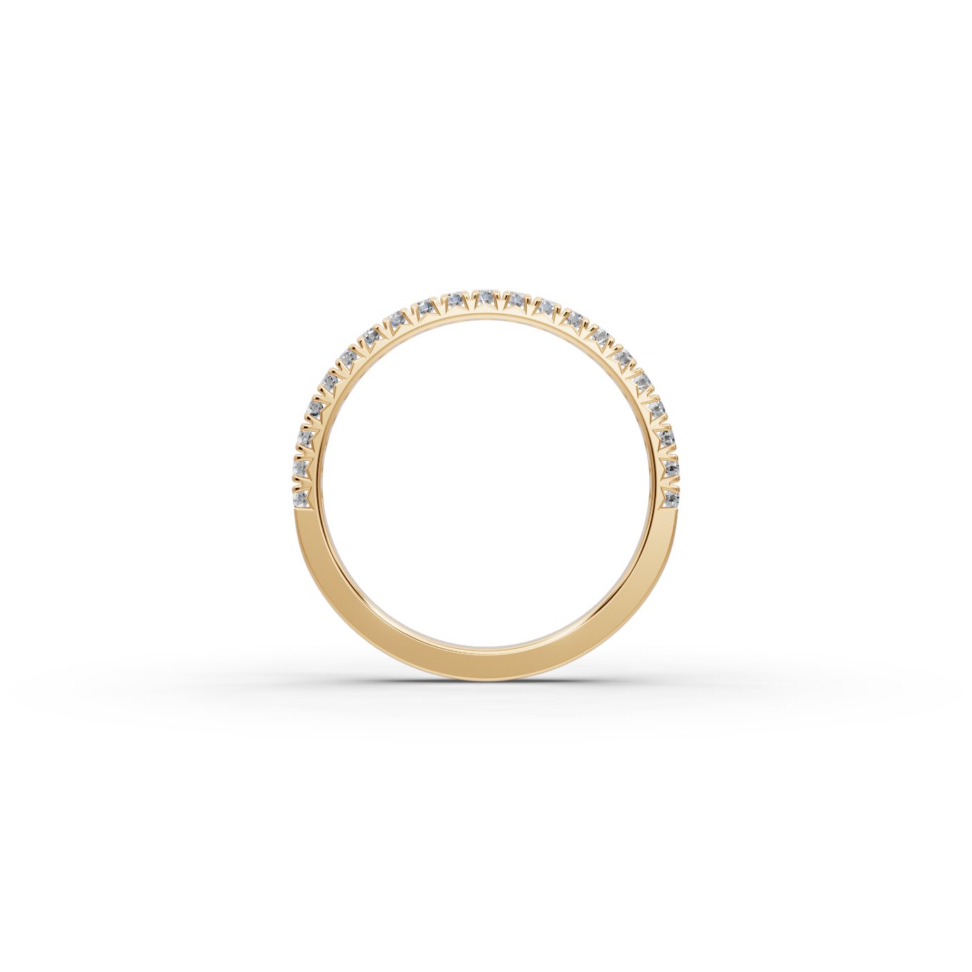 Luminous Cascade Round Lab-Grown Diamond Eternity Ring in yellow gold