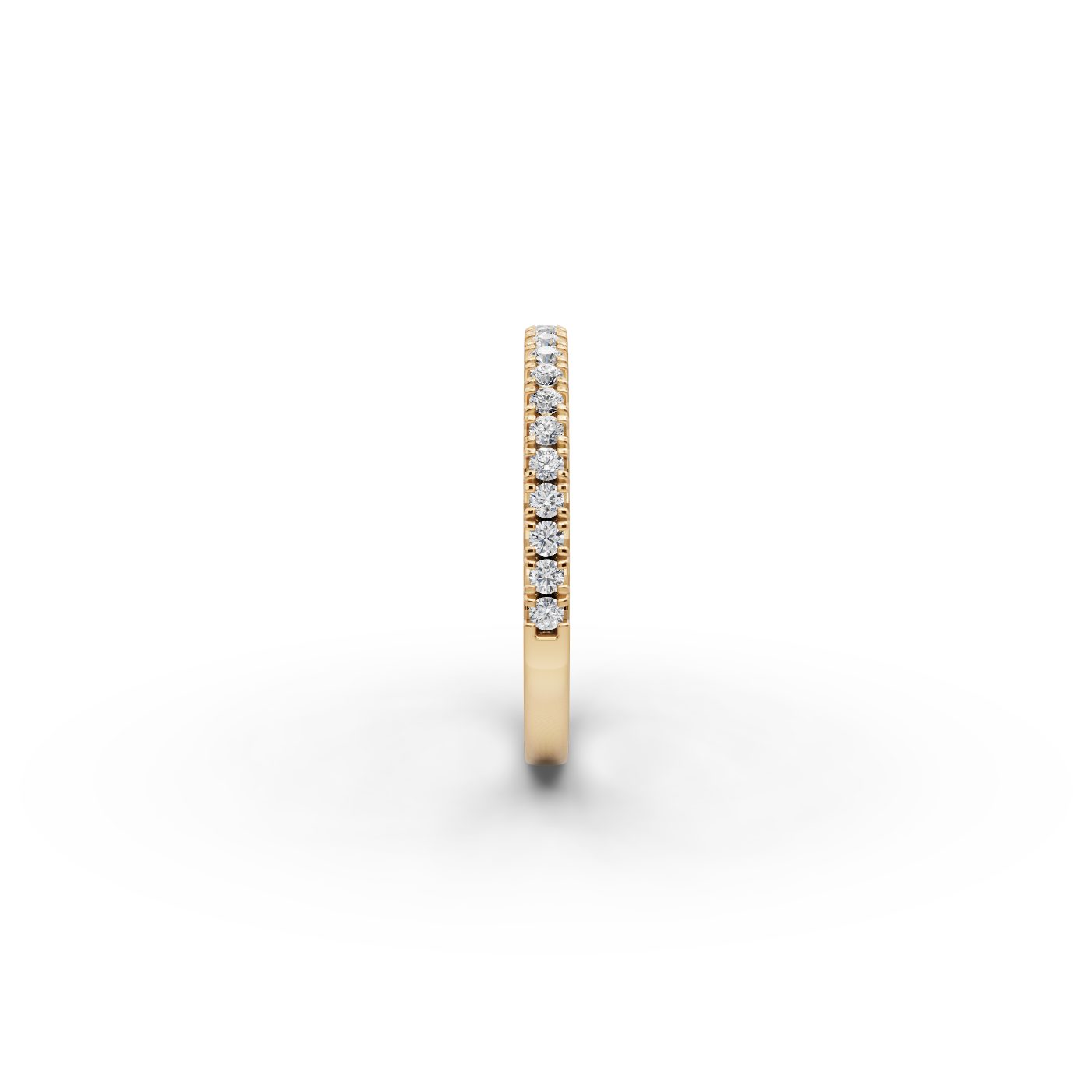 Luminous Cascade Round Lab-Grown Diamond Eternity Ring in yellow gold