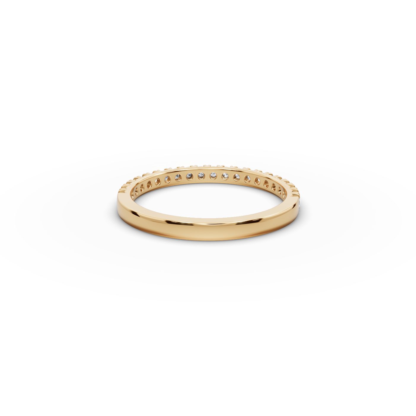 Luminous Cascade Round Lab-Grown Diamond Eternity Ring in yellow gold
