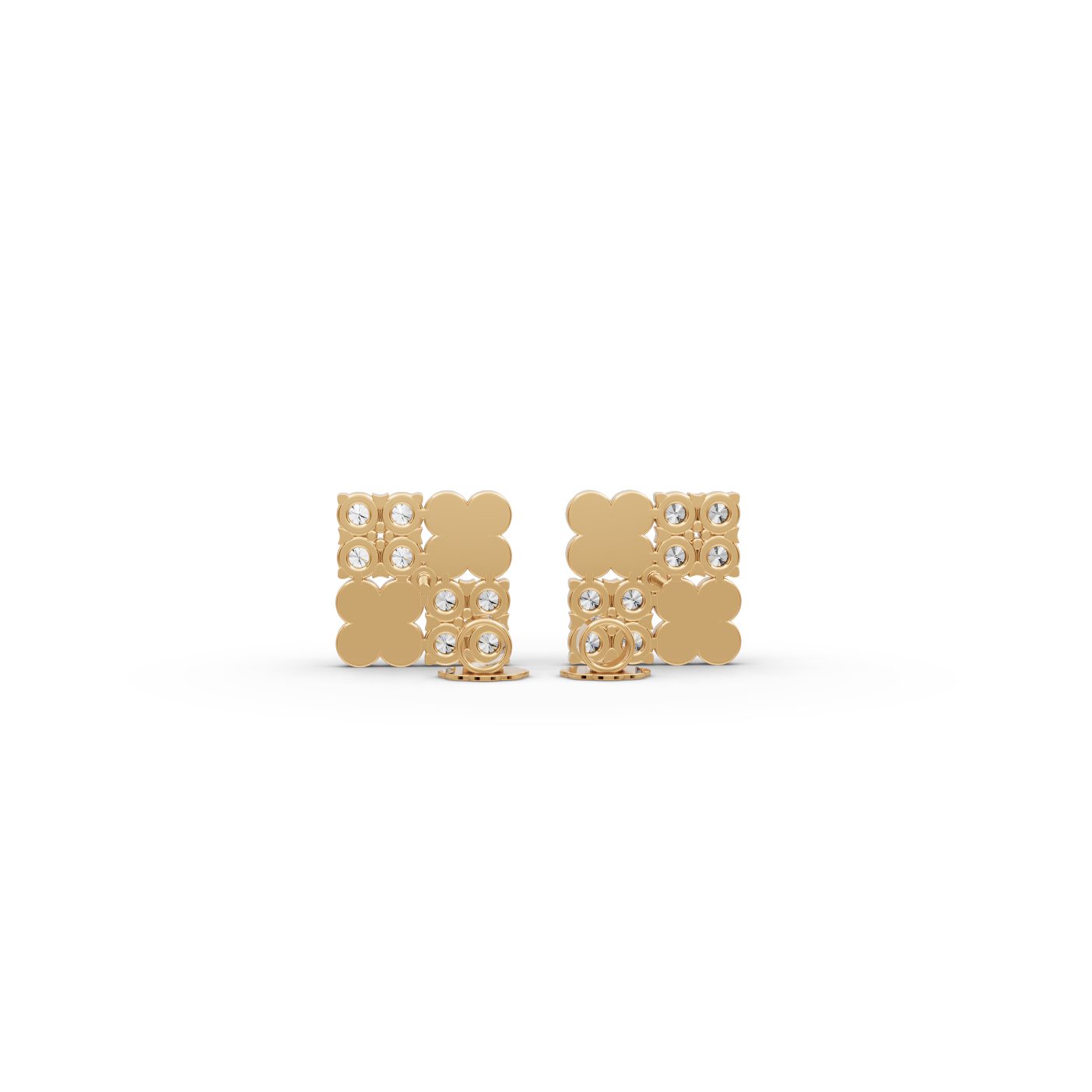 Serene Light Round Lab-Grown Diamond Studs Earring in yellow gold