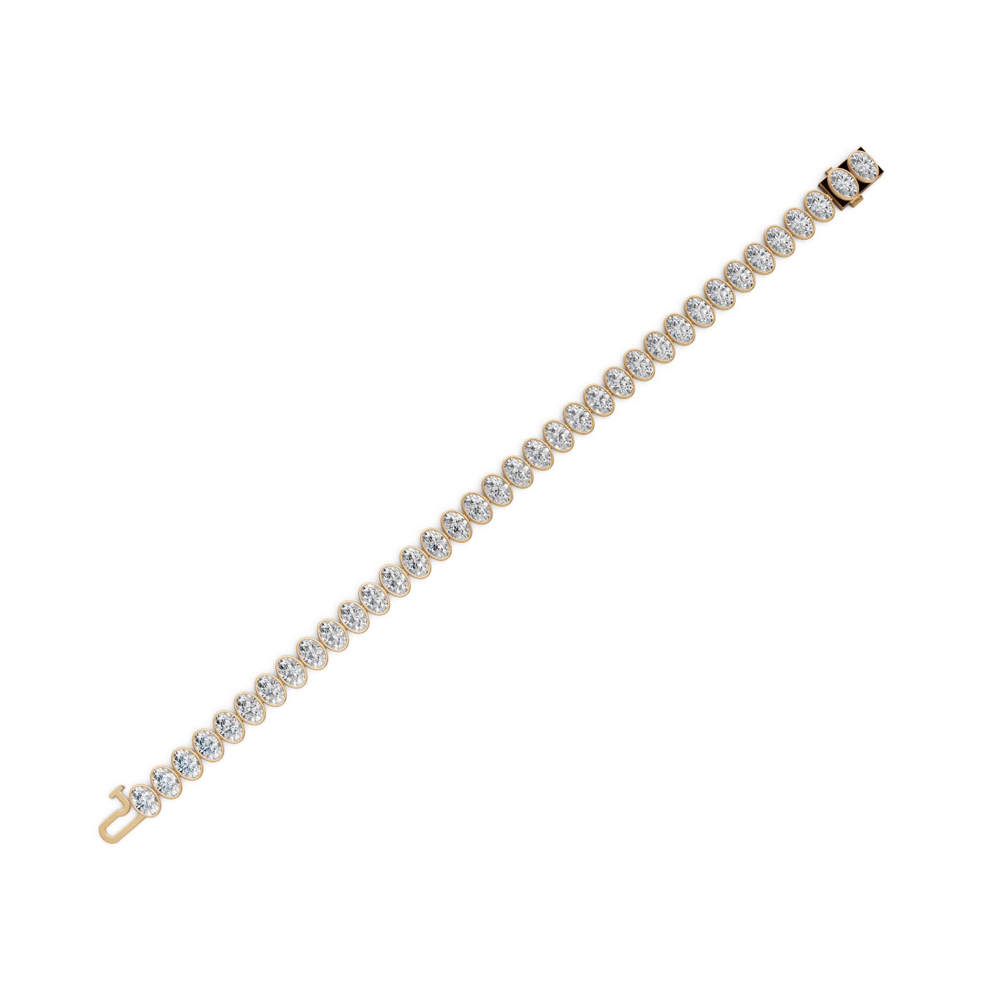 Golden Reverie Oval Lab-Grown Diamond Tennis Bracelet in yellow gold