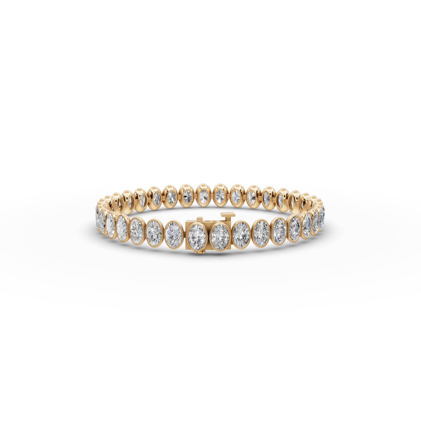Golden Reverie Oval Lab-Grown Diamond Tennis Bracelet in yellow gold