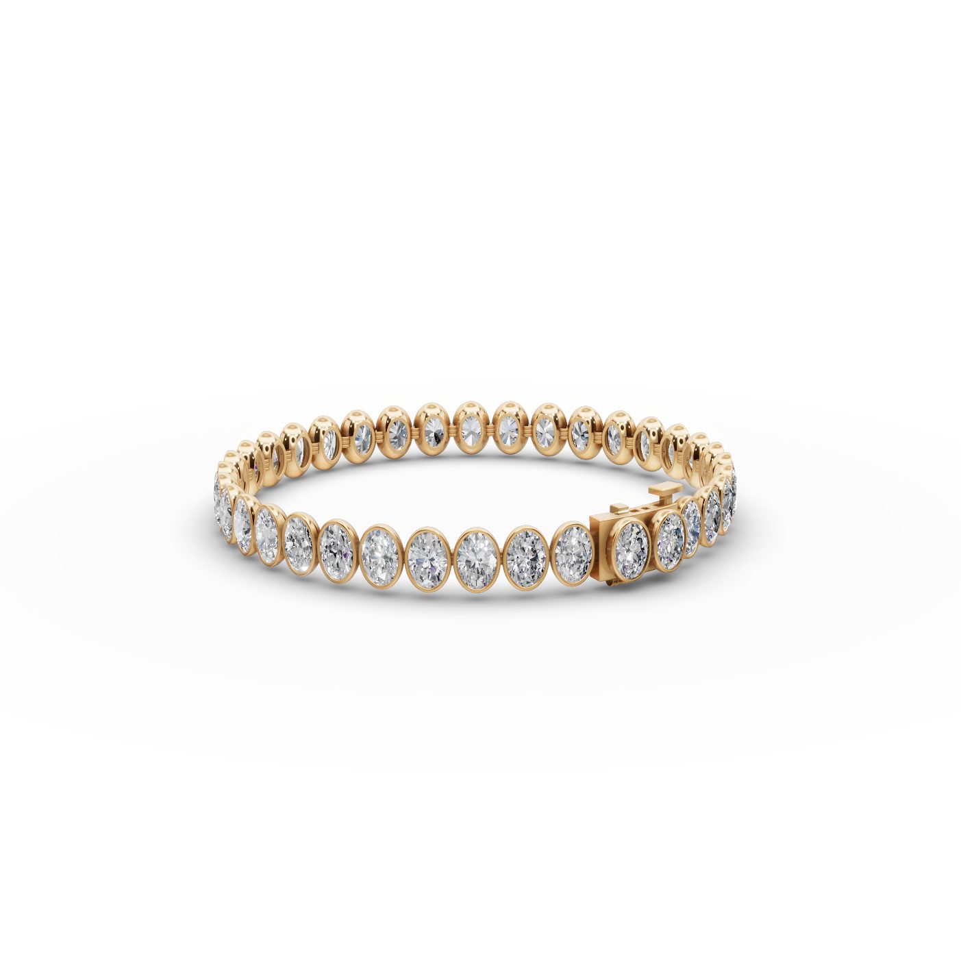 Golden Reverie Oval Lab-Grown Diamond Tennis Bracelet in yellow gold