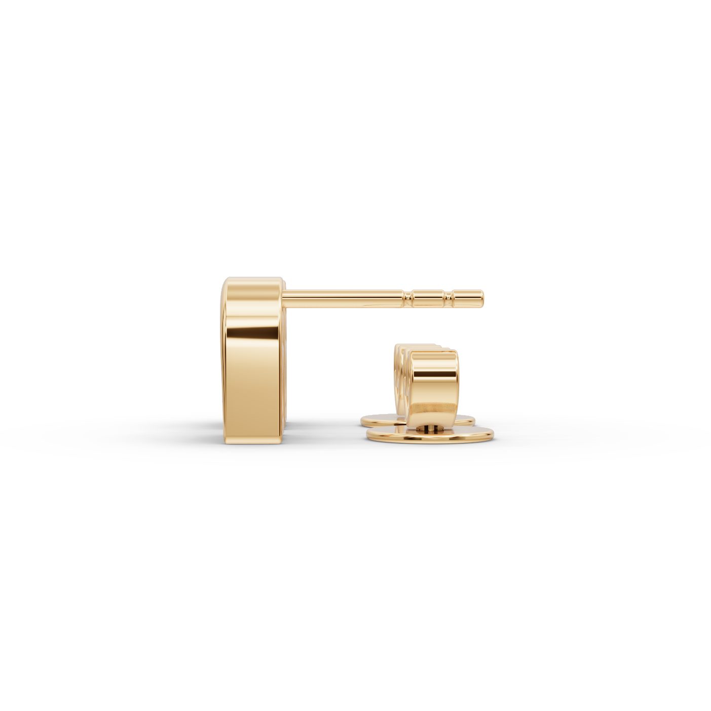 Timeless Glow Round Lab-Grown Diamond Studs Earring in yellow gold