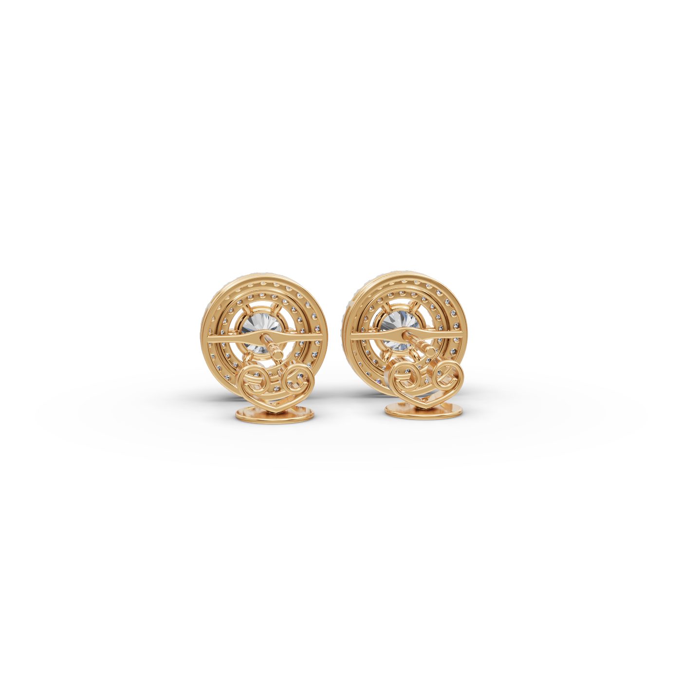 Regal Promise Round Lab-Grown Diamond Studs Earring in yellow gold