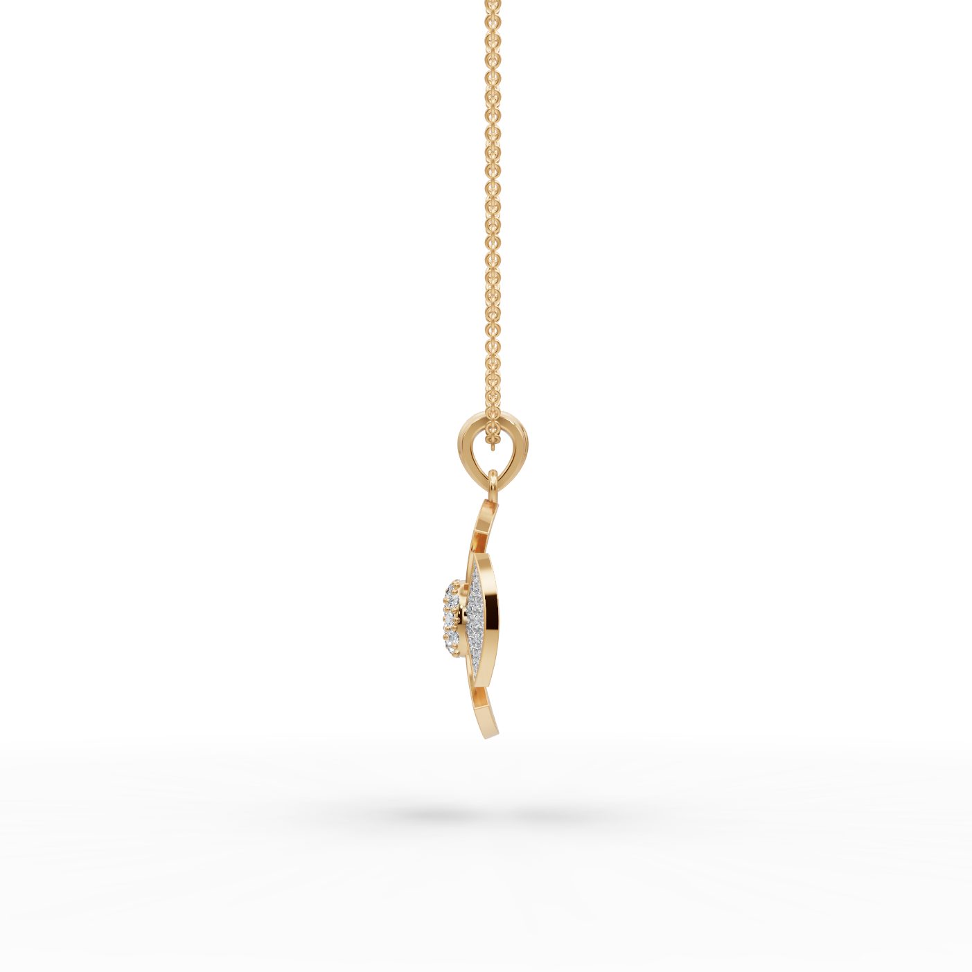 Endless Muse Cross Lab-Grown Diamond Pendant in yellow gold