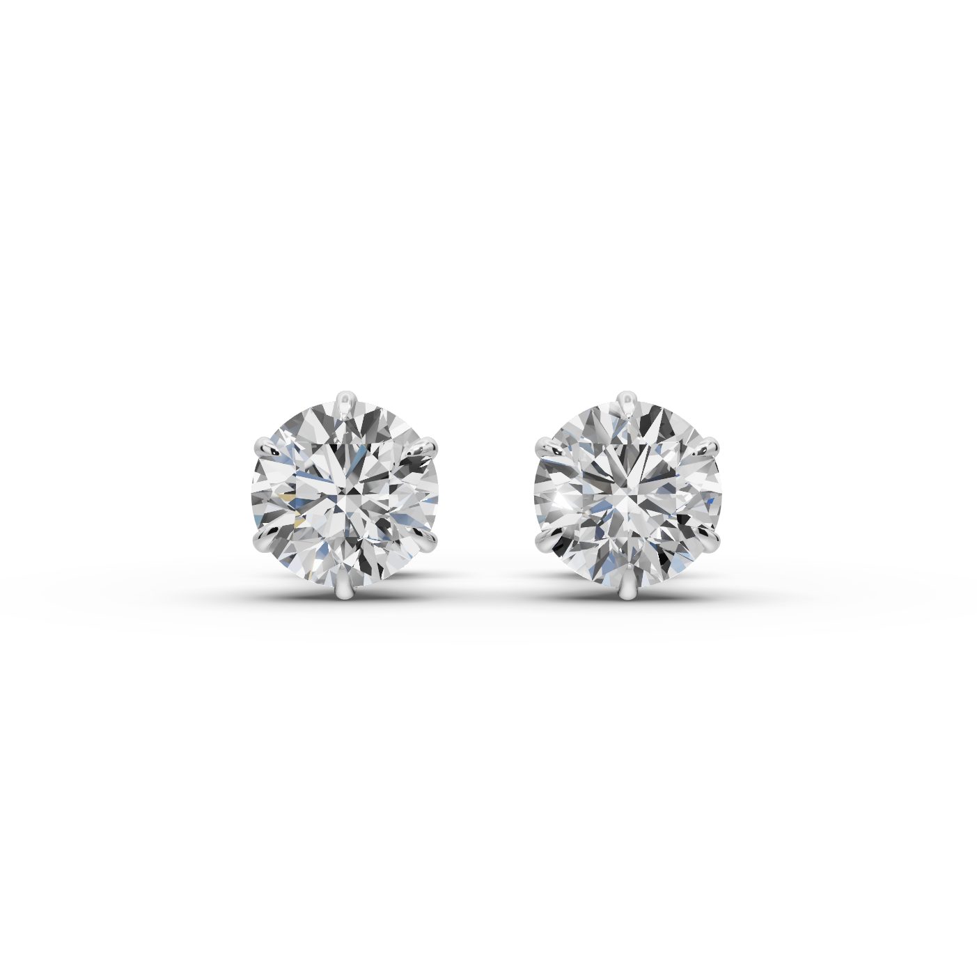 Brilliant Muse Round Lab-Grown Diamond Studs Earring in yellow gold