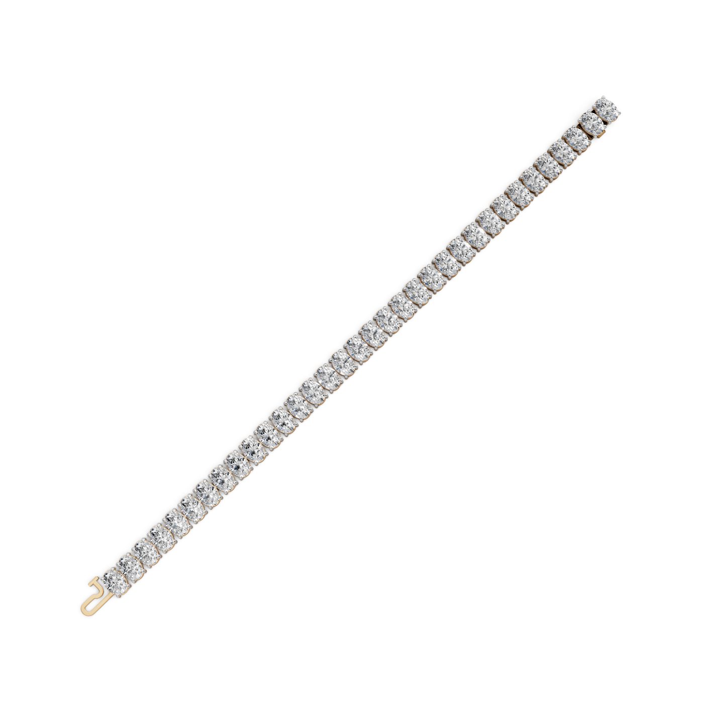 Delicate Whisper Oval Lab-Grown Diamond Tennis Bracelet in yellow gold