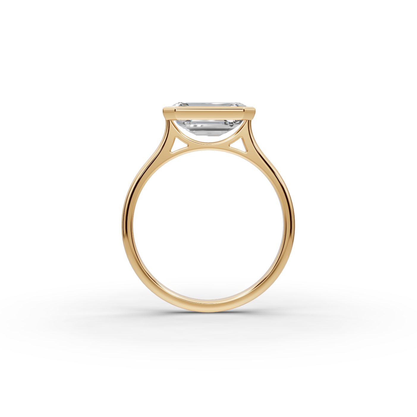 Royal Ember Emerald Lab-Grown Diamond Solitaire Ring in yellow gold