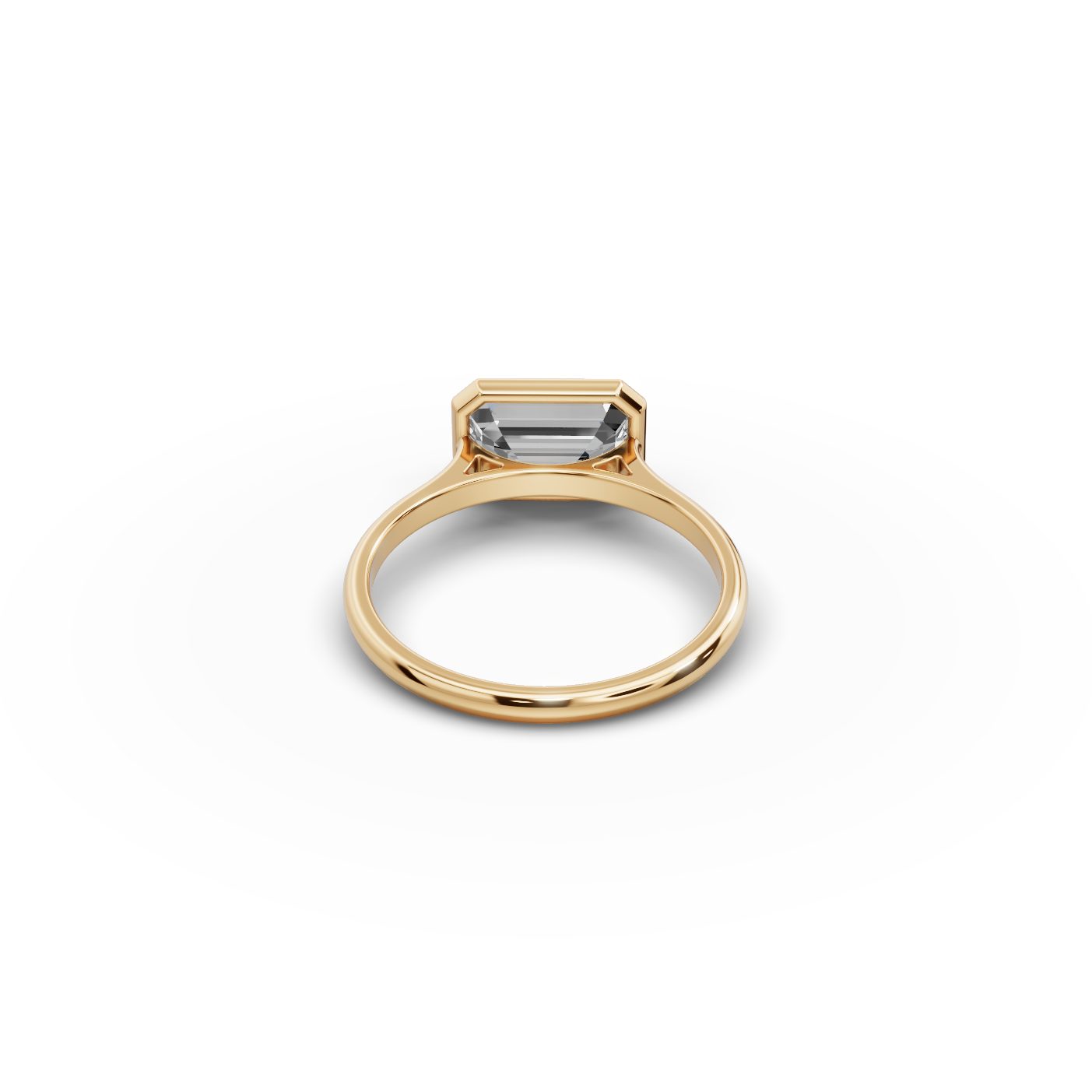 Royal Ember Emerald Lab-Grown Diamond Solitaire Ring in yellow gold