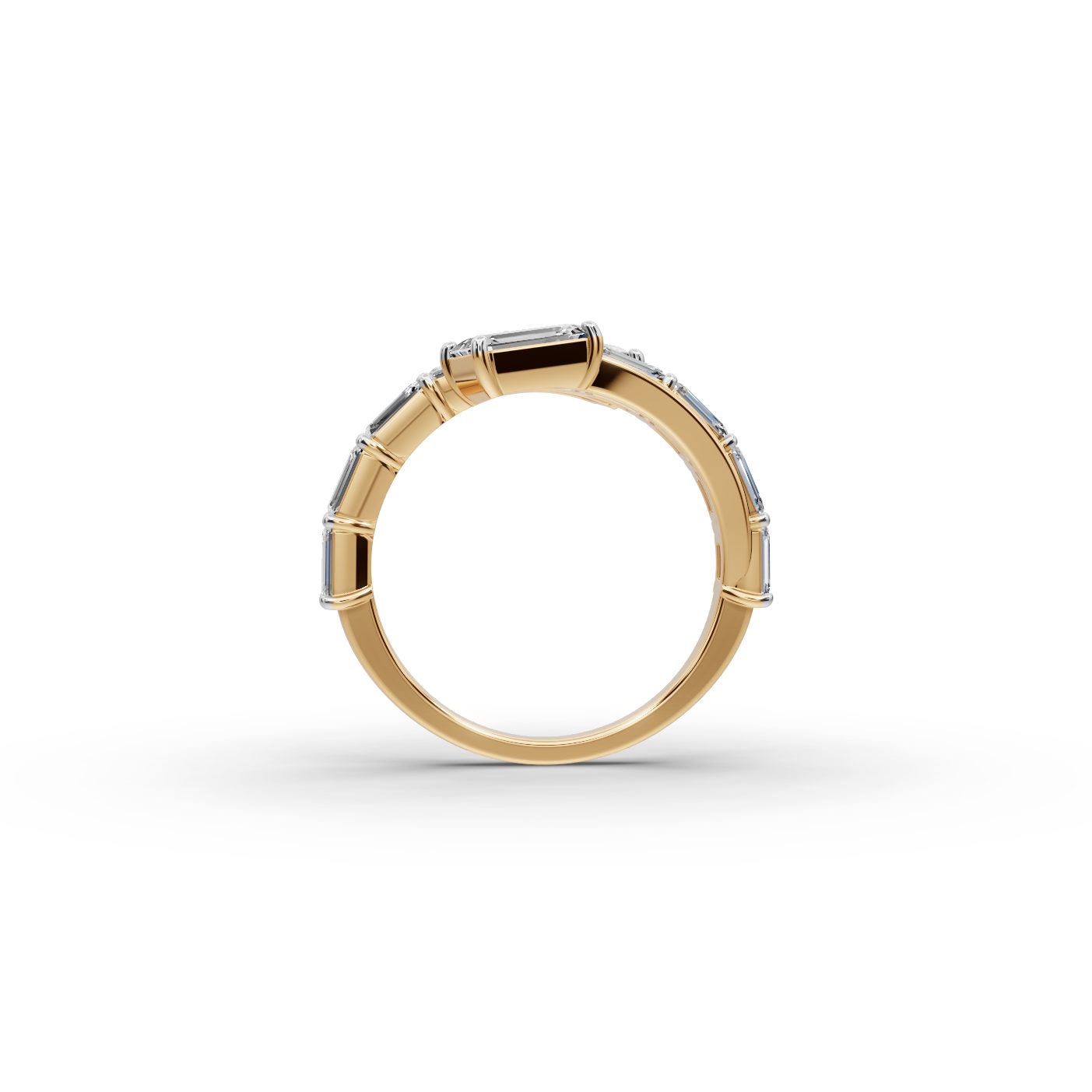 Iconic Grace Emerald Lab-Grown Diamond Cocktail Ring in yellow gold