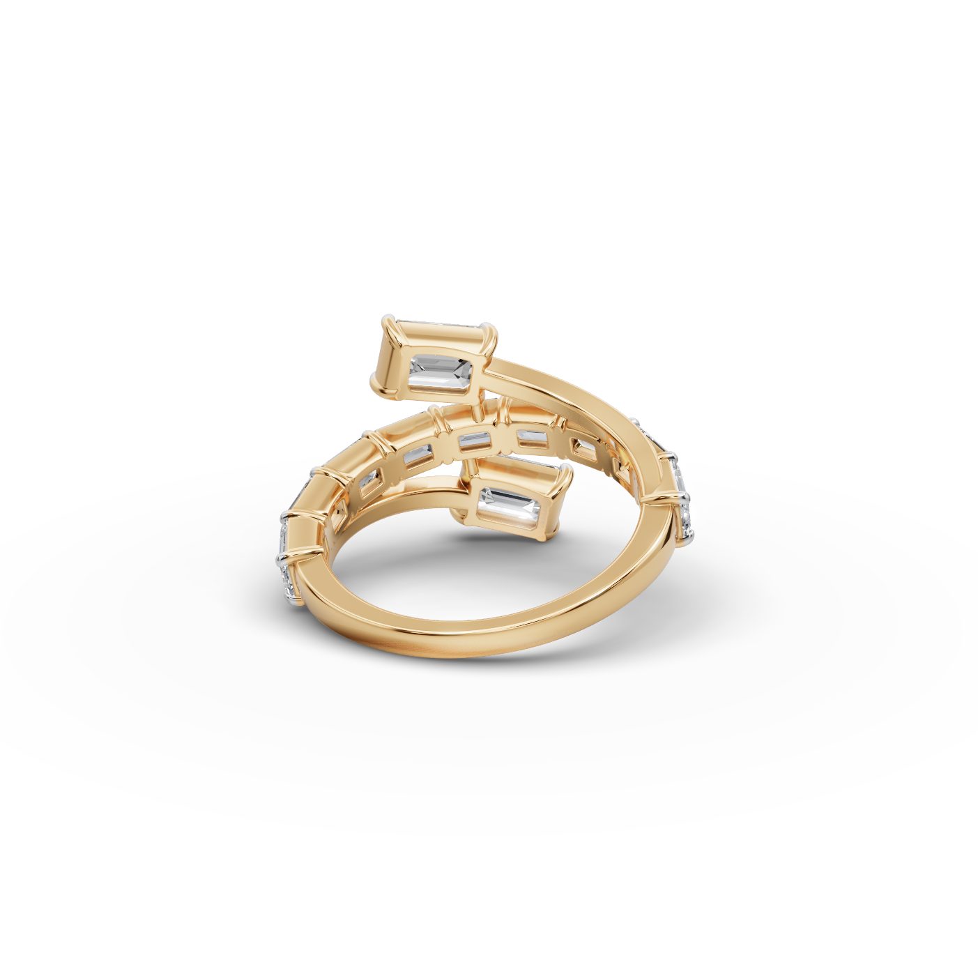 Iconic Grace Emerald Lab-Grown Diamond Cocktail Ring in yellow gold