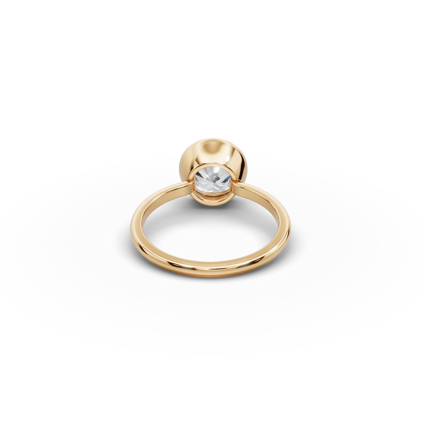 Everlasting Muse Round Lab-Grown Diamond Solitaire Ring in yellow gold