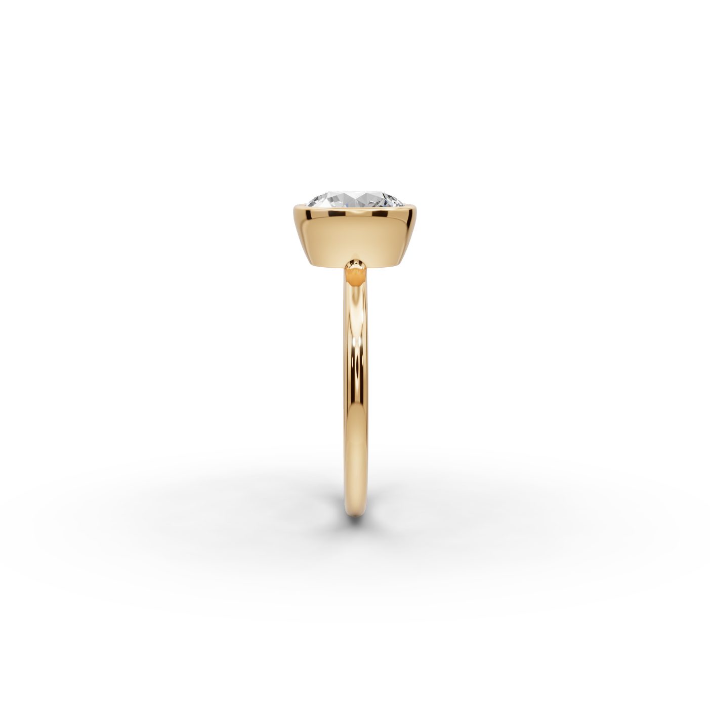 Everlasting Muse Round Lab-Grown Diamond Solitaire Ring in yellow gold