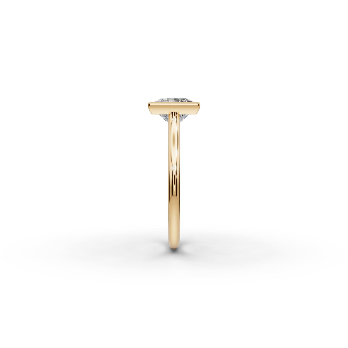 Majestic Muse Princess Lab-Grown Diamond Solitaire Ring in yellow gold