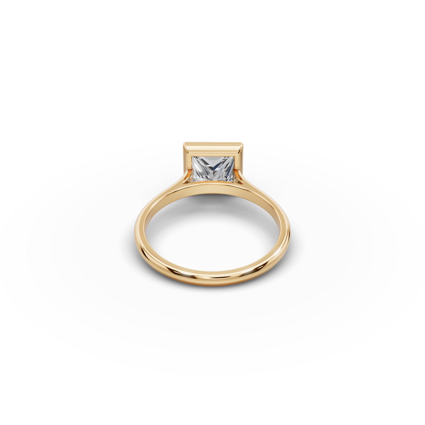 Majestic Muse Princess Lab-Grown Diamond Solitaire Ring in yellow gold