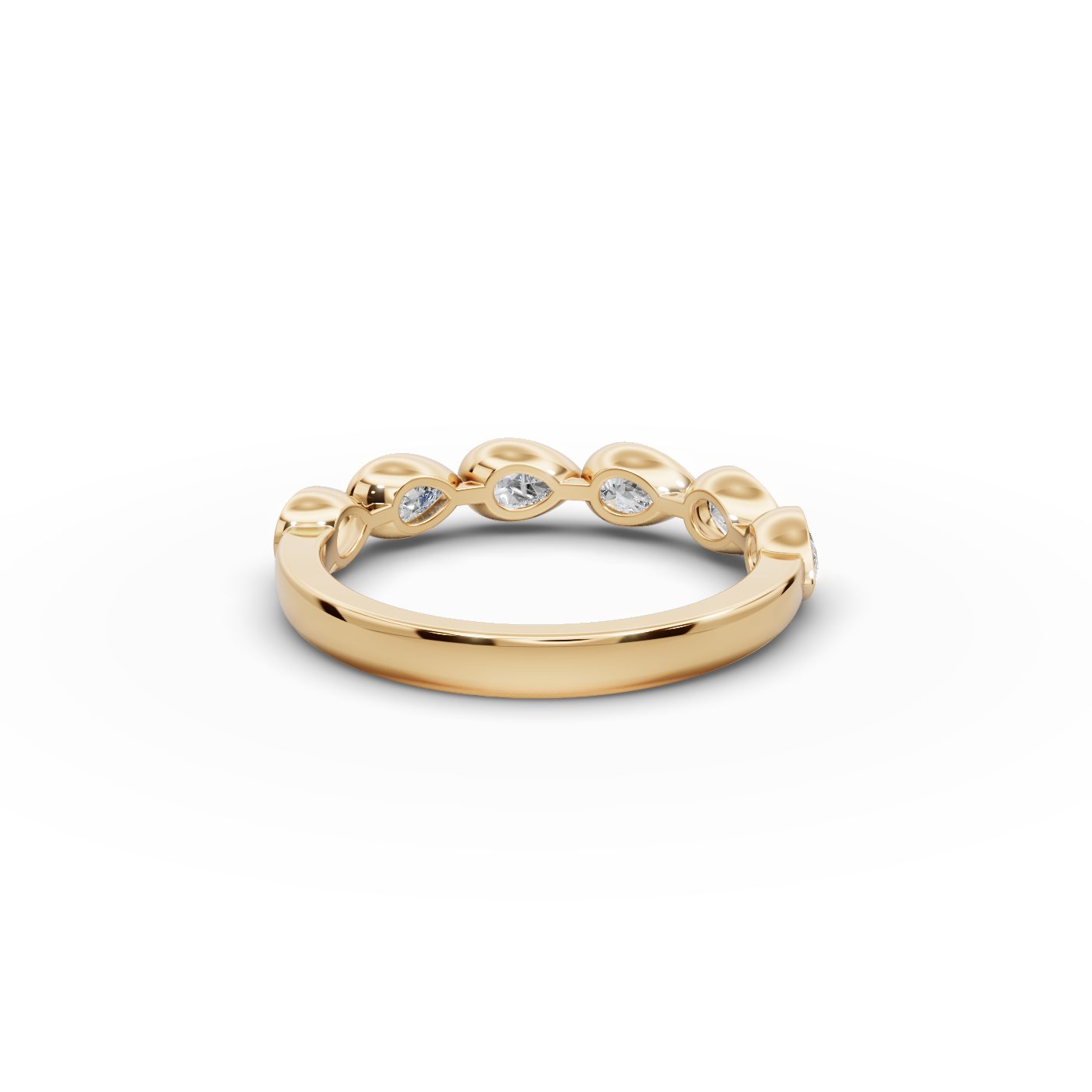 Enduring Light Pear Lab-Grown Diamond Bands Ring in yellow gold