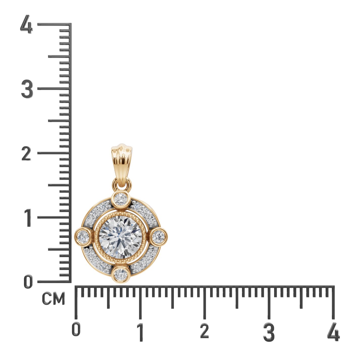 Pristine Promise Round Lab-Grown Diamond Solitaire Pendant in yellow gold