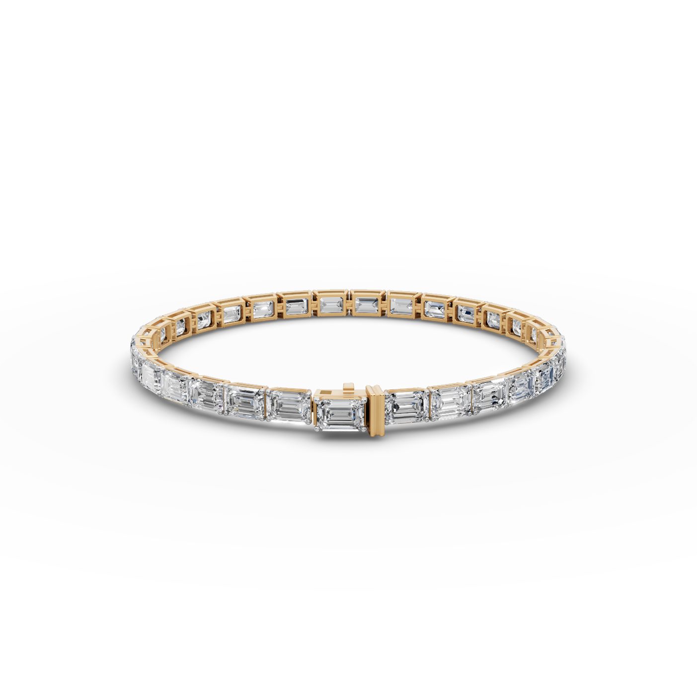Iconic Promise Emerald Lab-Grown Diamond Tennis Bracelet in yellow gold