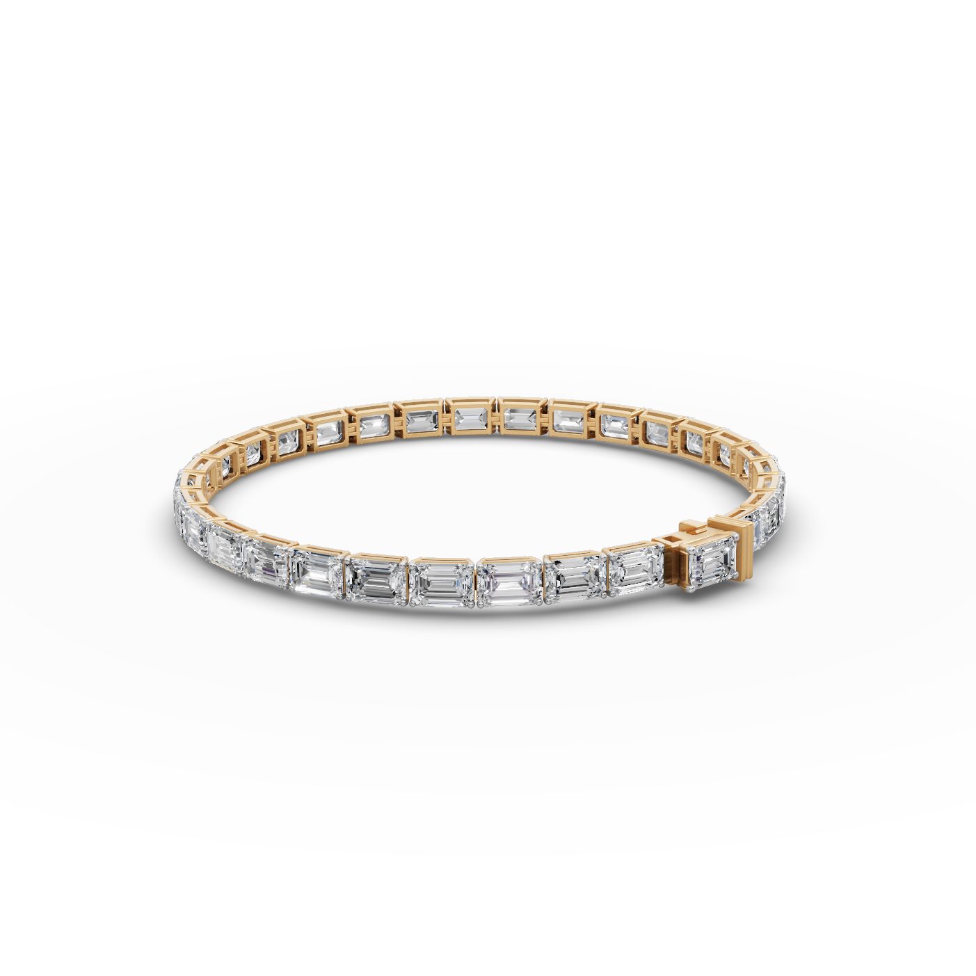 Iconic Promise Emerald Lab-Grown Diamond Tennis Bracelet in yellow gold