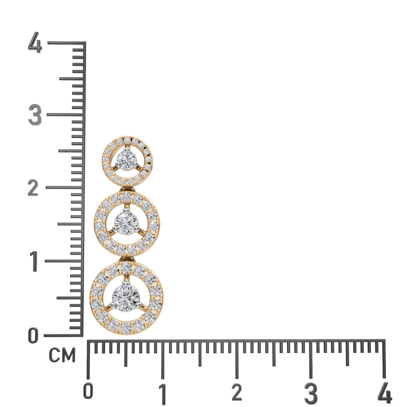 Graceful Glow Round Lab-Grown Diamond Cluster Pendant in yellow gold