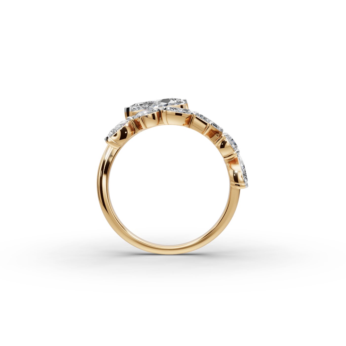 Golden Reverie Marquise Lab-Grown Diamond Cocktail Ring in yellow gold