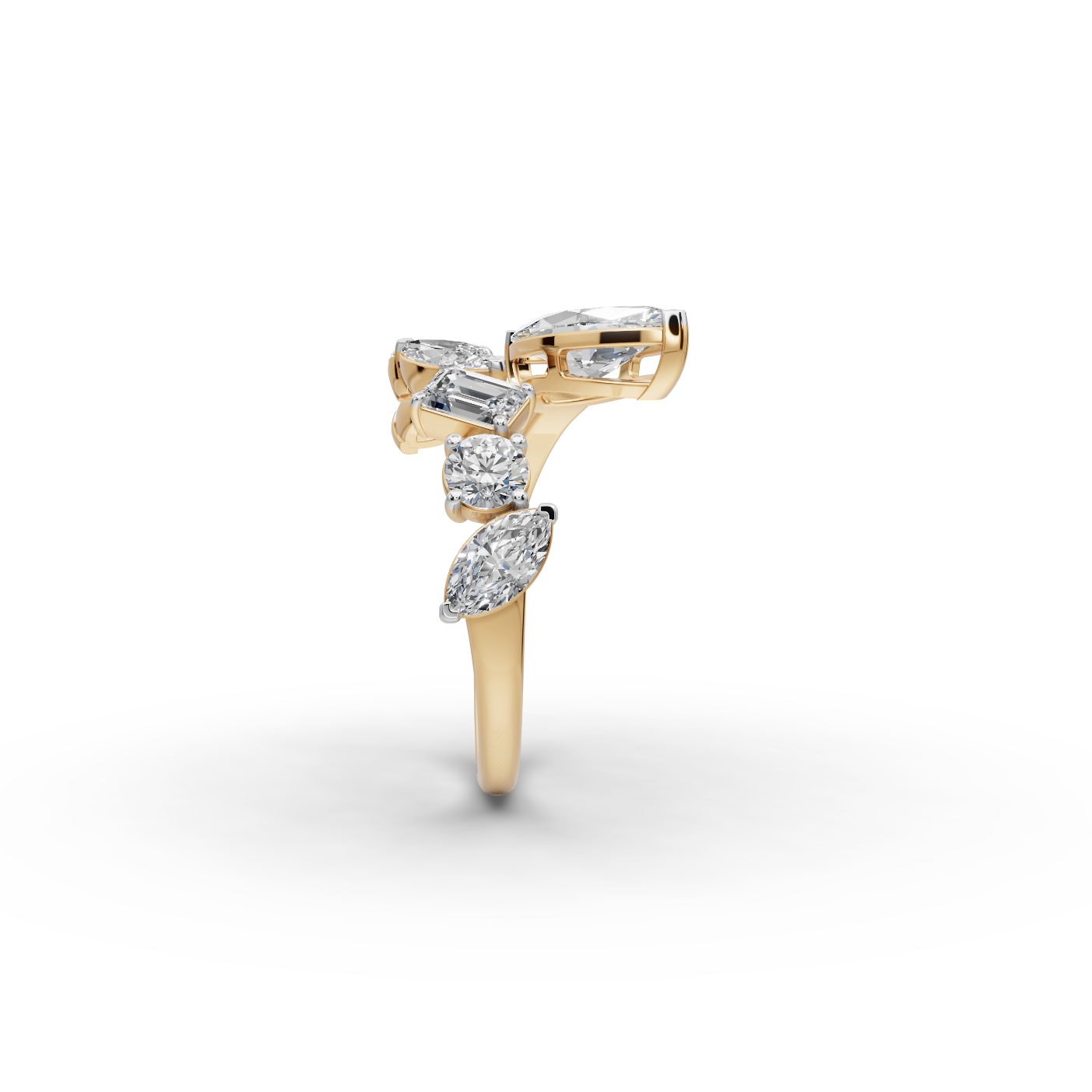 Golden Reverie Marquise Lab-Grown Diamond Cocktail Ring in yellow gold