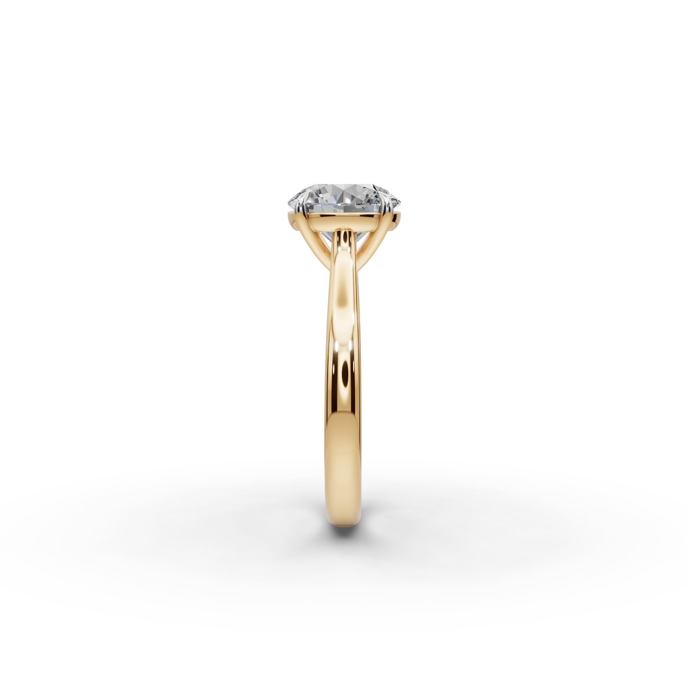 Majestic Trail Round Lab-Grown Diamond Solitaire Ring in yellow gold