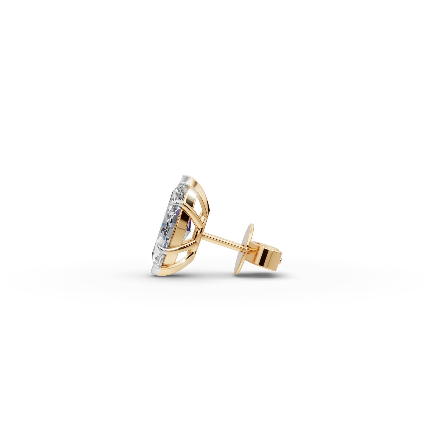 Celestial Light Marquise Lab-Grown Diamond Studs Earring in yellow gold
