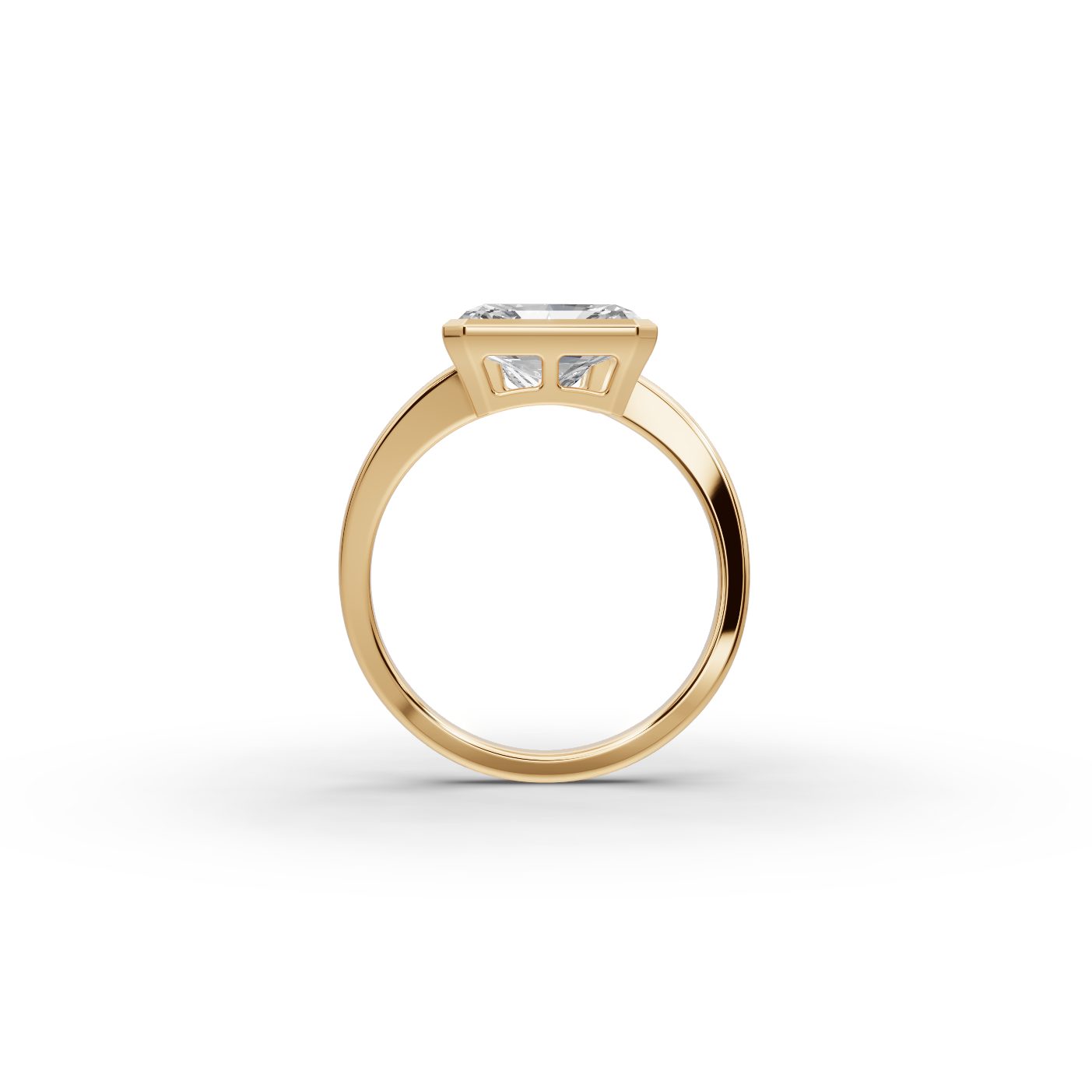 Midnight Reverie Princess Lab-Grown Diamond Two Stone Toi Et Moi in yellow gold