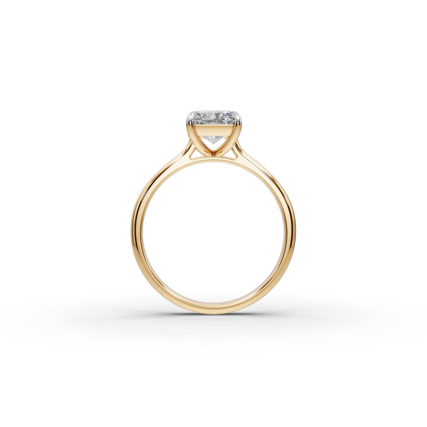 Endless Trail Radiant Lab-Grown Diamond Solitaire Ring in yellow gold