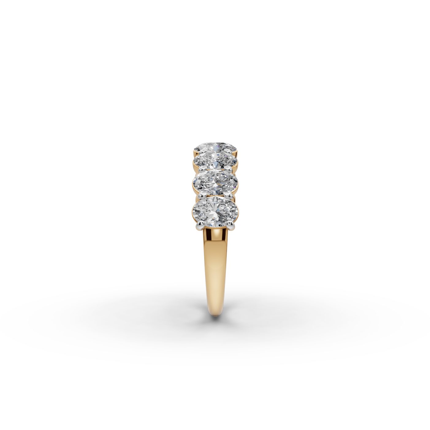 Everlasting Promise Oval Lab-Grown Diamond Bands Ring in yellow gold