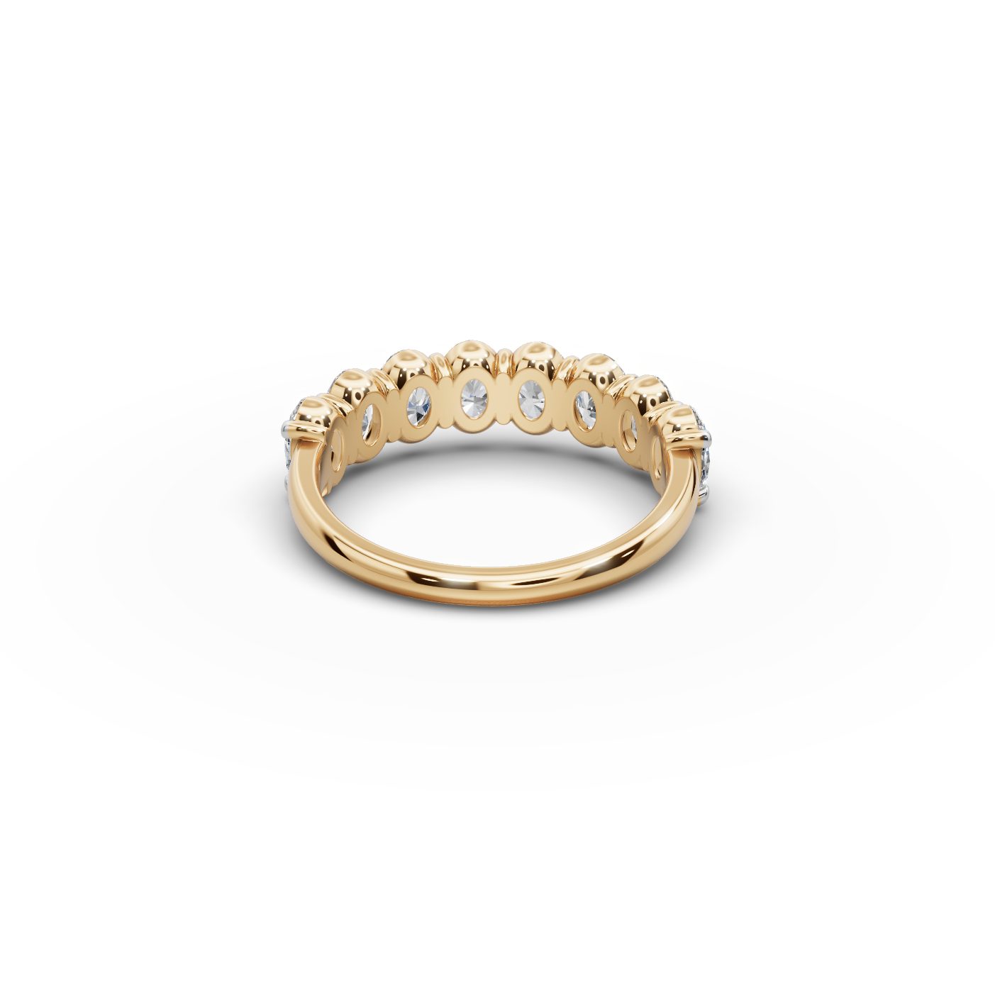 Everlasting Promise Oval Lab-Grown Diamond Bands Ring in yellow gold