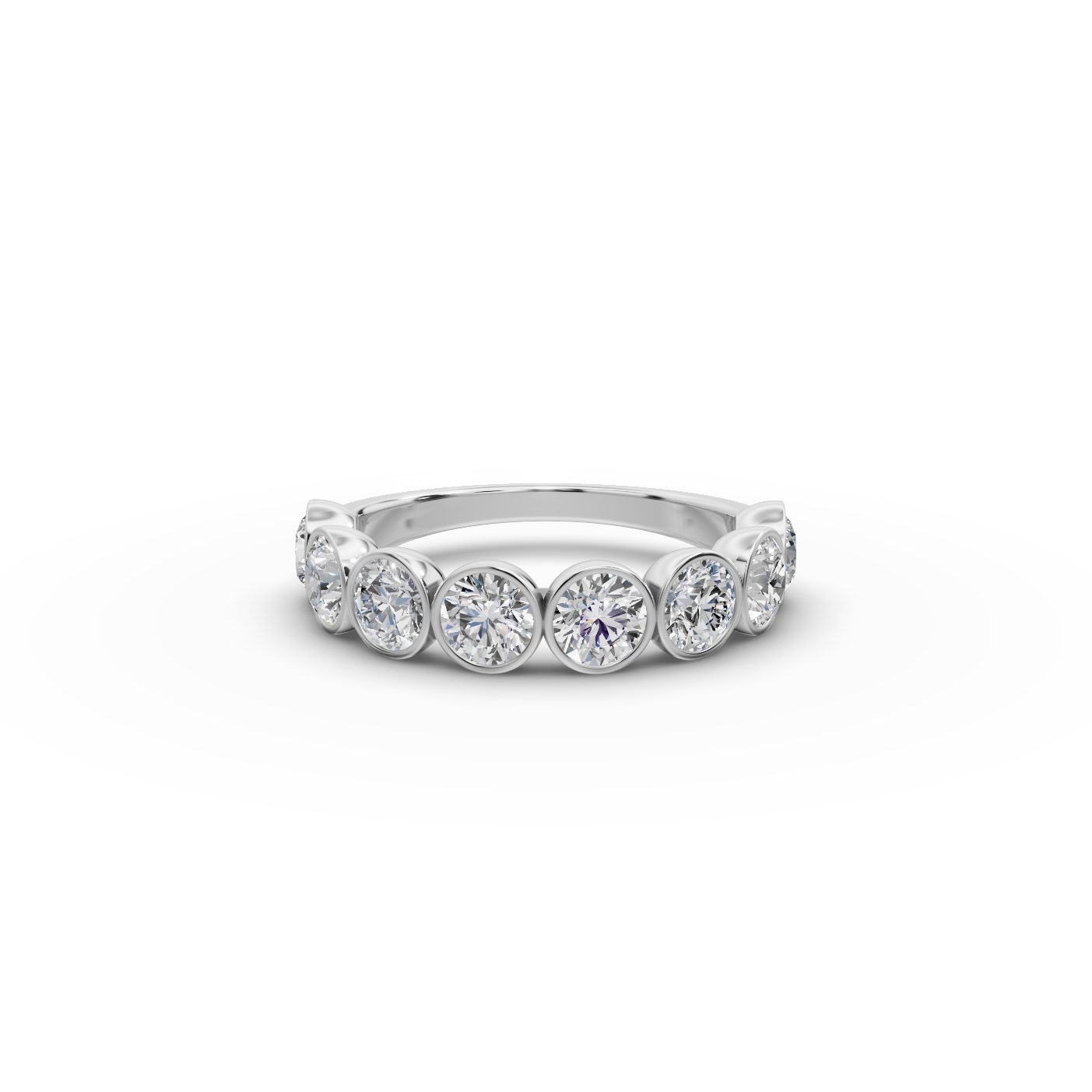Majestic Promise Round Lab-Grown Diamond Bands Ring in white gold