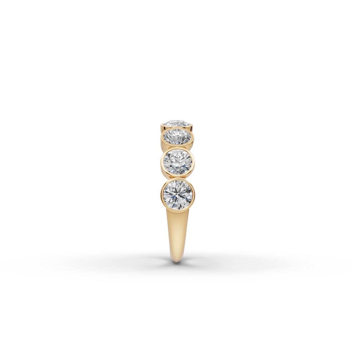 Majestic Promise Round Lab-Grown Diamond Bands Ring in yellow gold