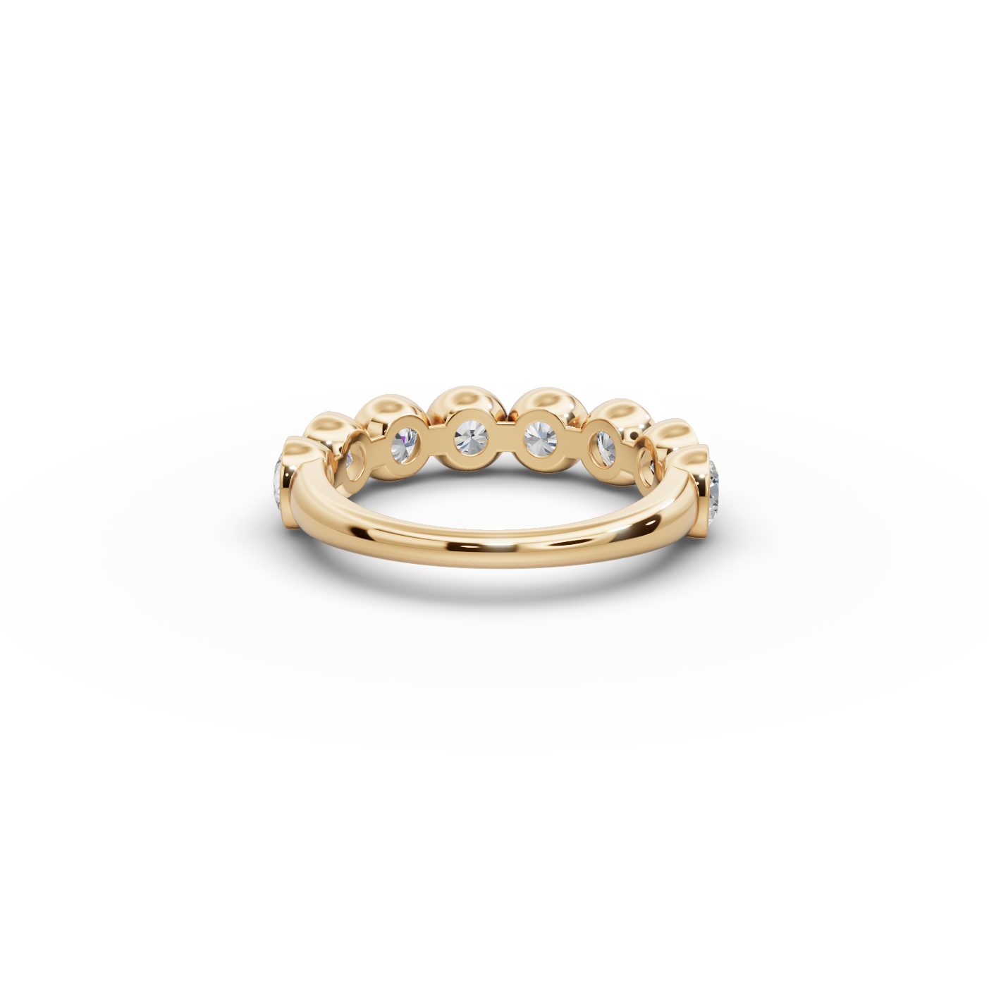Majestic Promise Round Lab-Grown Diamond Bands Ring in yellow gold