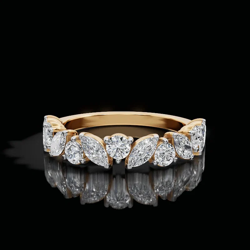 Graceful Reverie Marquise Lab-Grown Diamond Bands Ring
