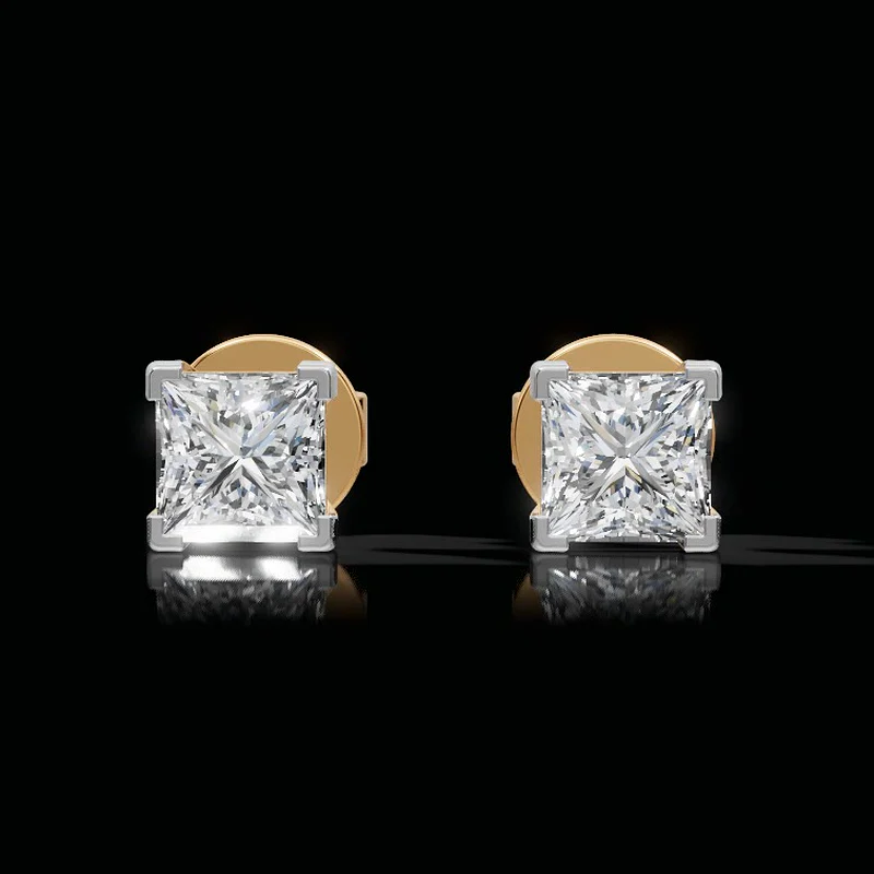 Eternal Ember Princess Lab-Grown Diamond Studs Earring